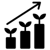 Icône représentant la croissance rapide d'une plante