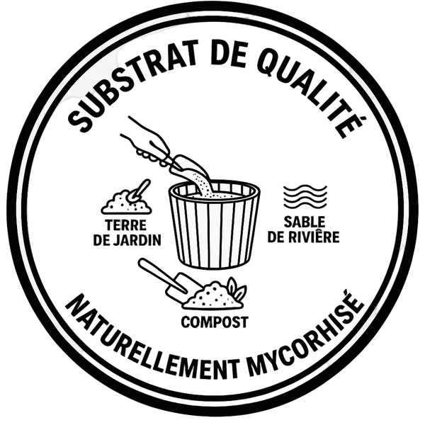 Schéma de substrat de qualité composé de terre de jardin, sable de rivière et compost